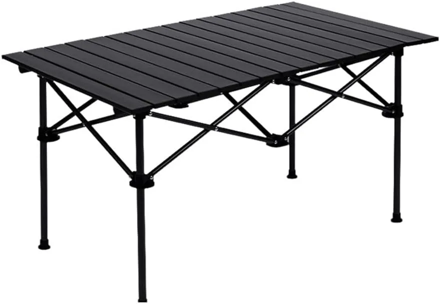 Camping Table Folding Portable Aluminum Roll Up Lightweight Table Camp Table for Indoor Outdoor Picnic Backyard