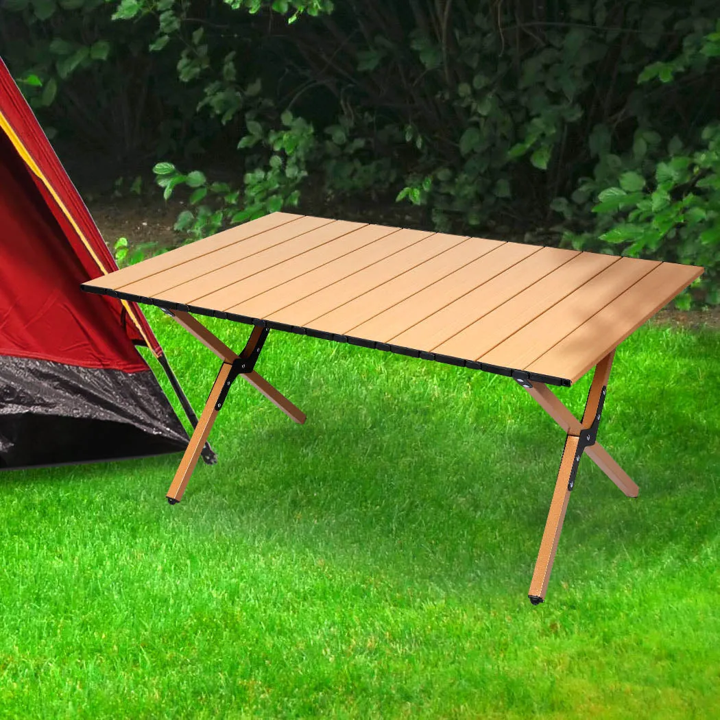 Camping Table Folding Portable Picnic Outdoor Egg Roll Foldable BBQ Desk