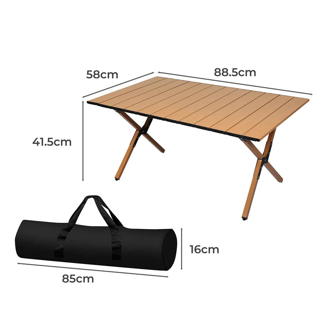 Camping Table Folding Portable Picnic Outdoor Egg Roll Foldable BBQ Desk