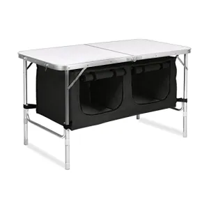 Camping Table With Black Storage Bag 120cm Silver