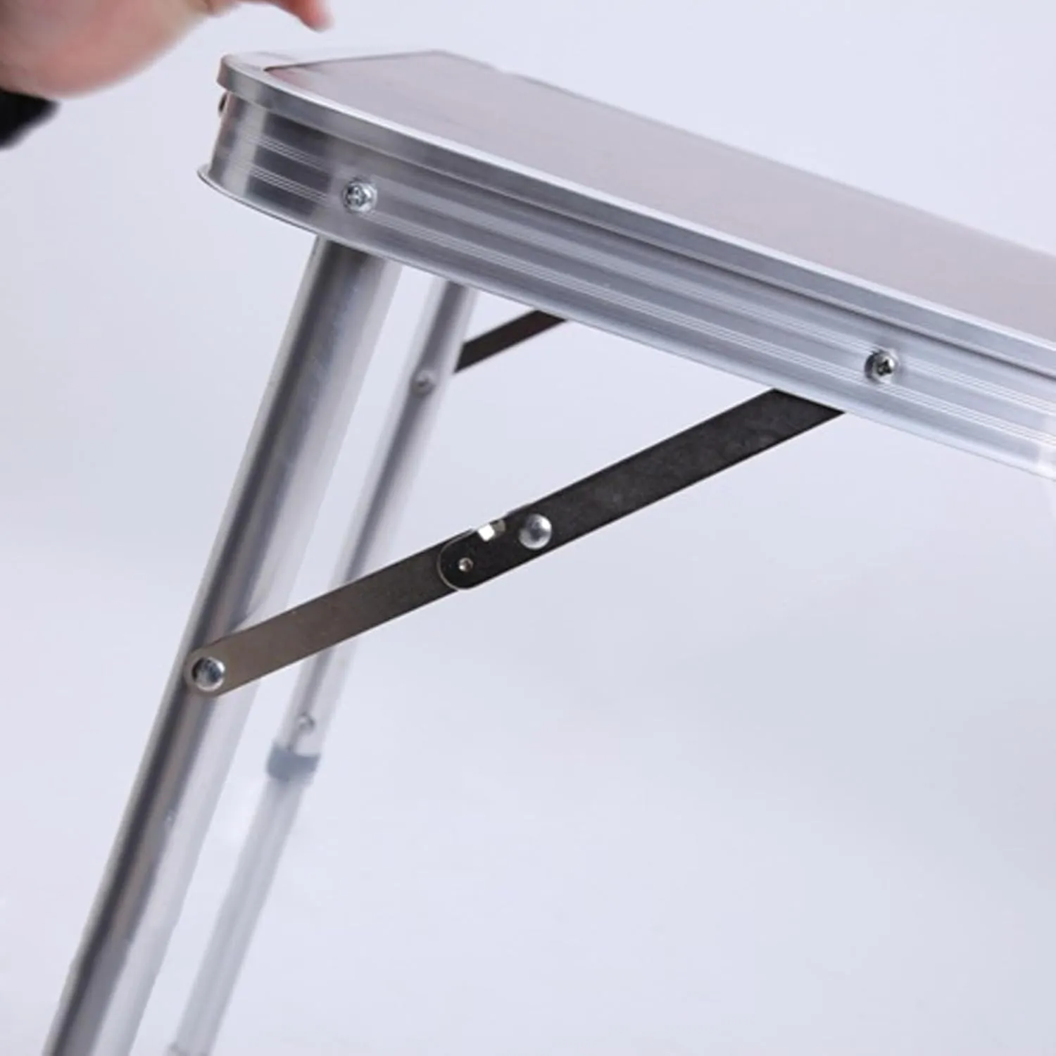Camping Tables, Camp Tables Portable Foldable, Adjustable 47.2" Aluminum Folding Table for Picnic/Camping/Grilling (Color : Blue)