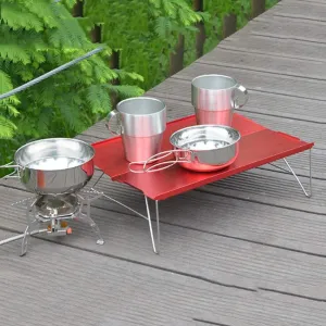 Camping Tables Picnic Lightweight Camping Furniture Portable Outdoor Hiking Desk Aluminum Plate Folding Table Barbecue