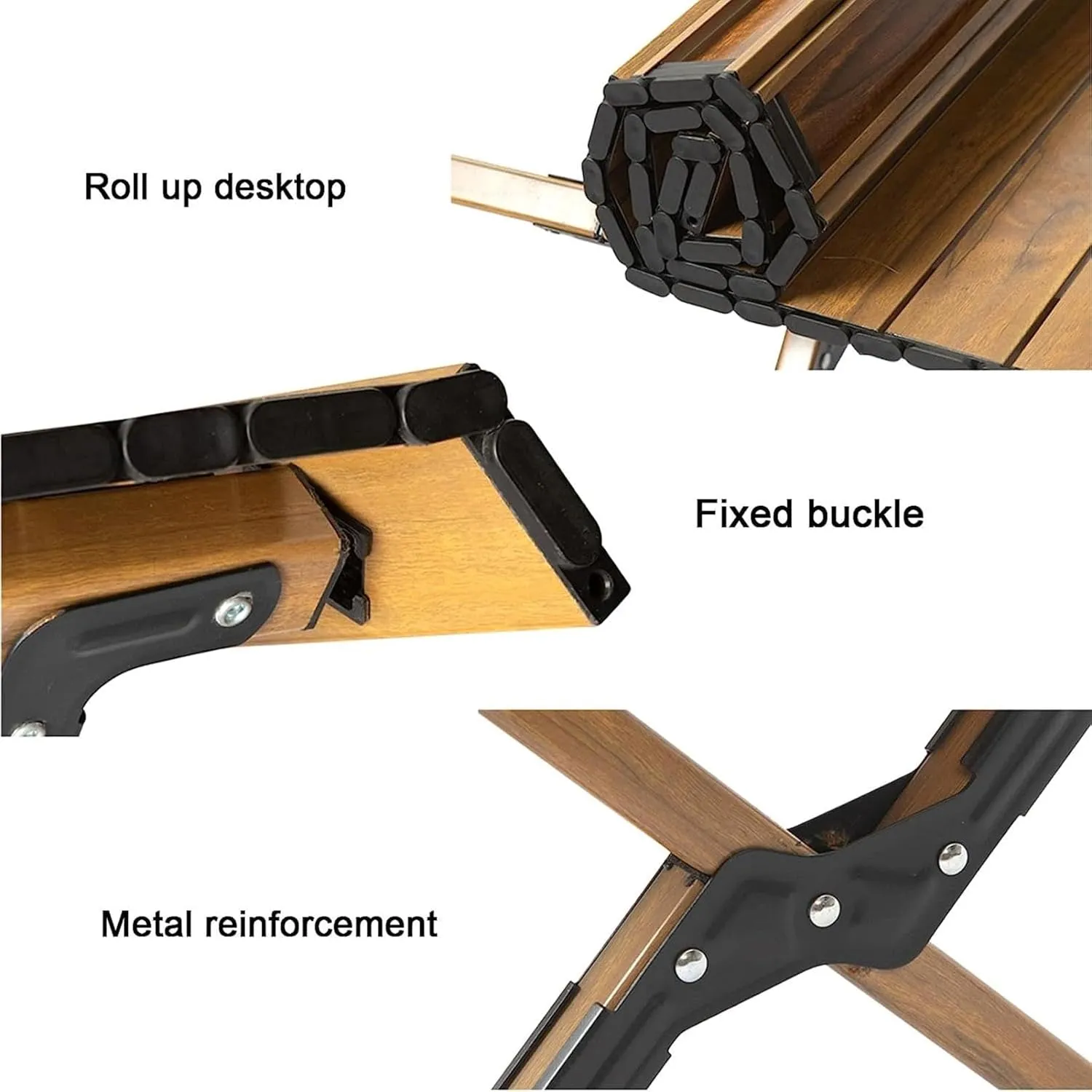 Camping Tables Portable Folding Table with Bag,Outdoor Aluminum Roll up Table for Picnic,Collapsible Camp Tables for Garden Sand BBQ Party Hiking
