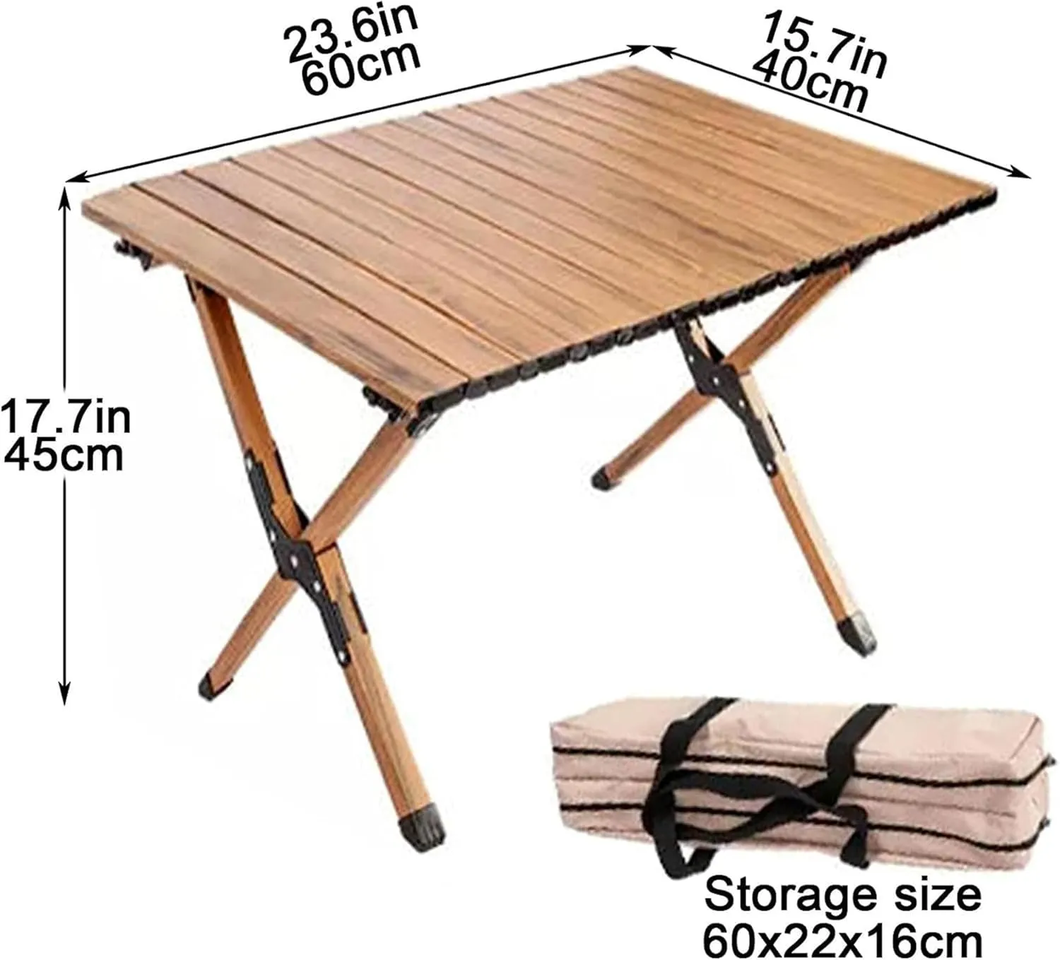Camping Tables Portable Folding Table with Bag,Outdoor Aluminum Roll up Table for Picnic,Collapsible Camp Tables for Garden Sand BBQ Party Hiking
