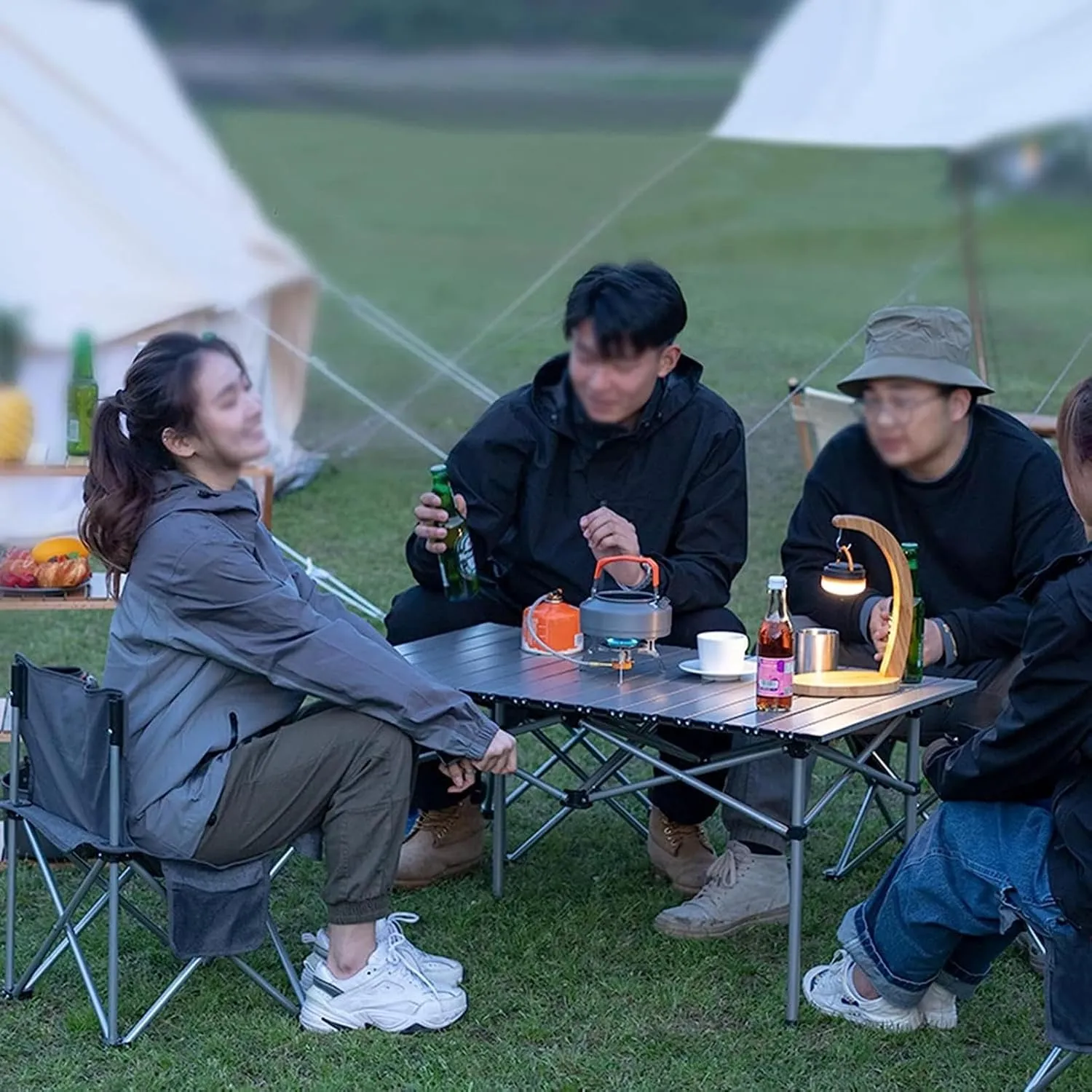 Camping Tables Ultralight Aluminum Table,Outdoor Portable Table,Roll up Picnic Table with Bag,Foldable Camp Table for Hiking Travel Backyards