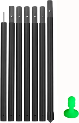 Carbon Fiber Adjustable Tarps Poles, Strong and Lightweight Support for Camping Needs (2.9m)