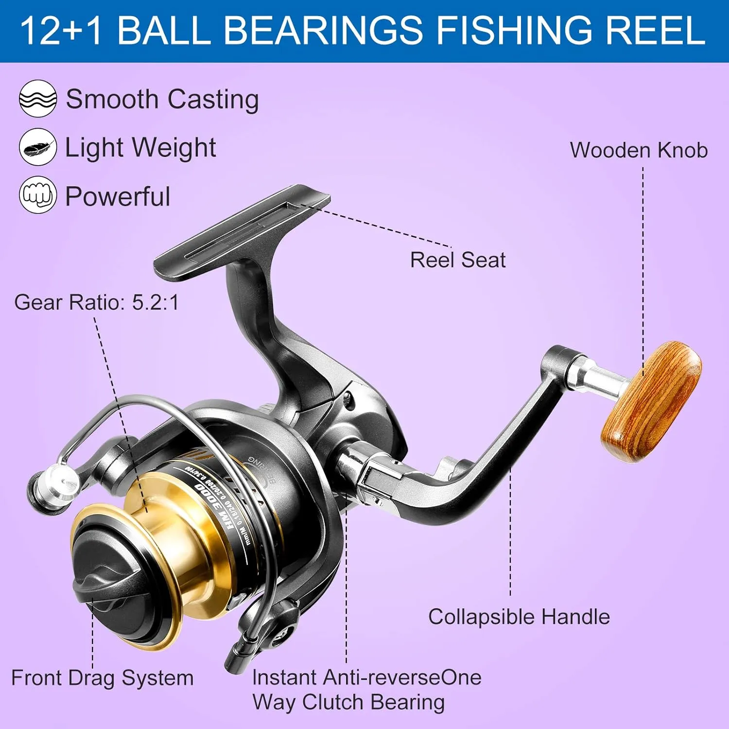 Carbon Fiber Fishing Rod and Reel Combos, Portable Telescopic Fishing Pole with Spinning Reel, Travel Bag for Saltwater Freshwater