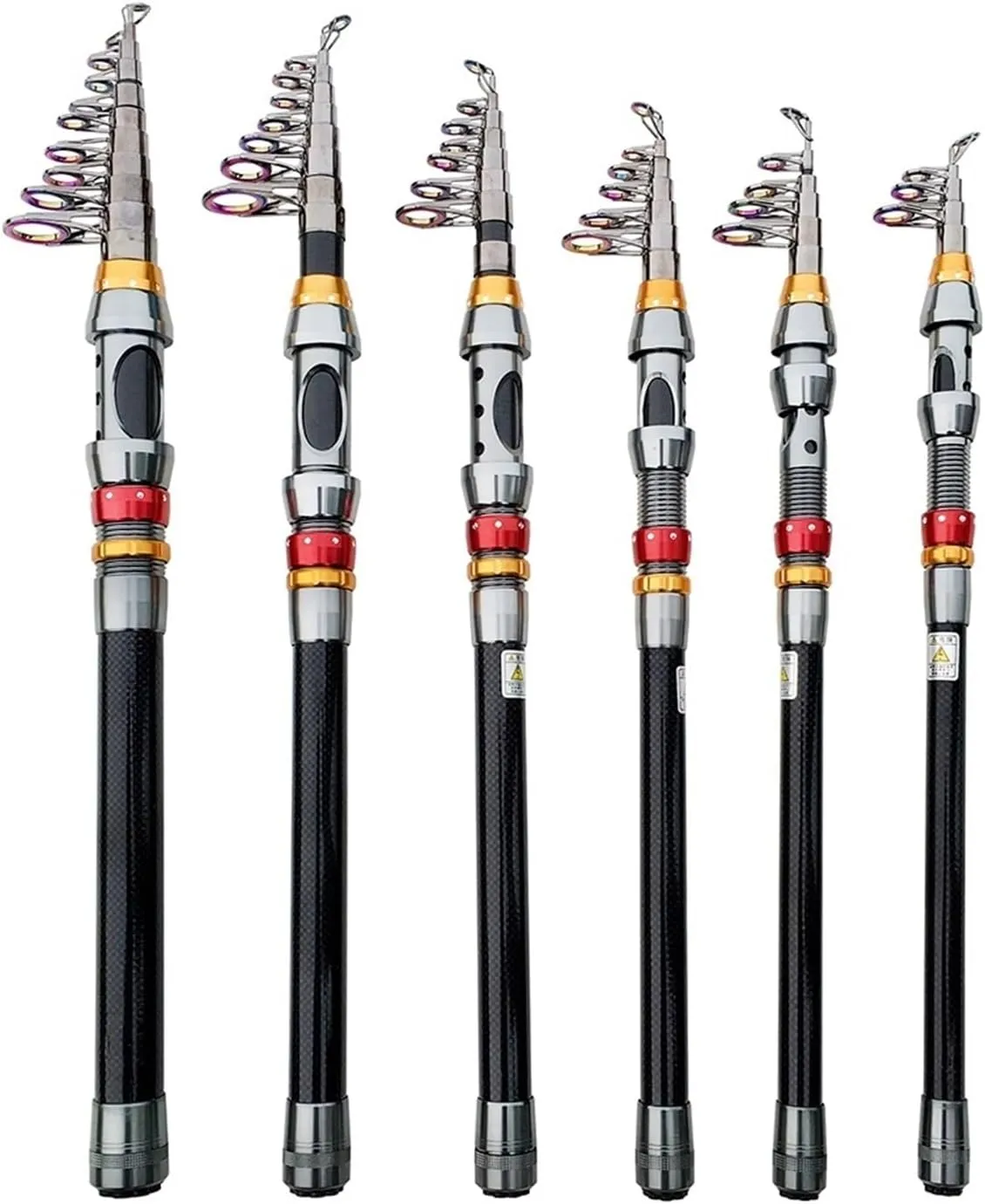 Carbon Fiber Pattern Fishing Rod and Reel Combo Super Hard Telescopic Fishing Pole Spinning Reel Kit Max Resist 3-8kg