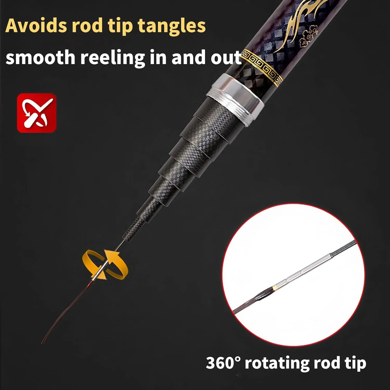 Carbon Fiber Ultralight Fishing Rod 8-16M Portable Telescopic Fishing Pole CañA De Pescar for Reservoirs Ponds