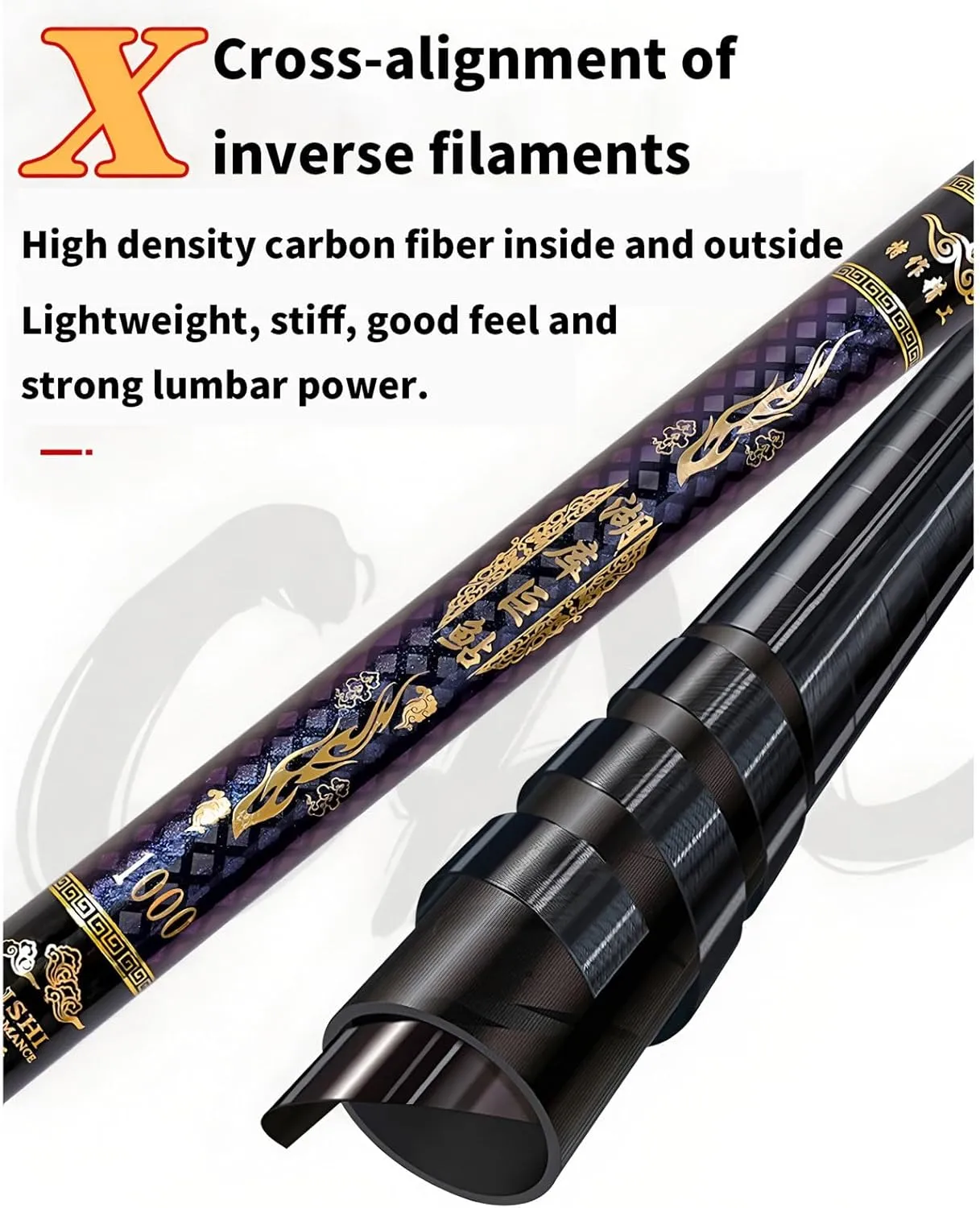 Carbon Fiber Ultralight Fishing Rod 8-16M Portable Telescopic Fishing Pole CañA De Pescar for Reservoirs Ponds