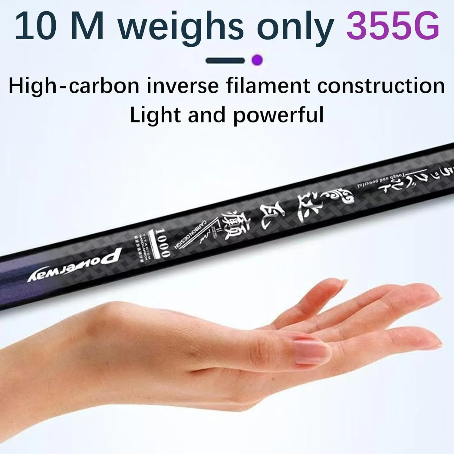Carbon Fishing Pole 8-16m Fishing Rod Telescopic Long Ultralight Travel Fishing Rod,for Carp Freshwater & Saltwater Fishing Pole