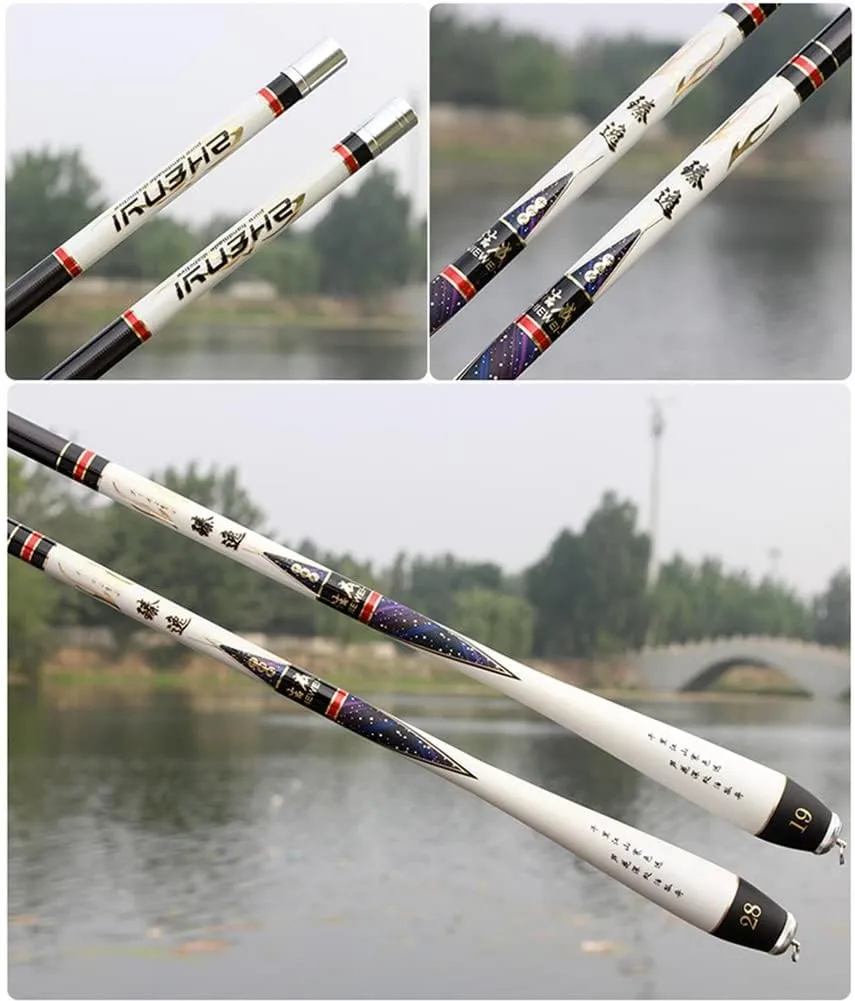 Carbon Fishing Rod Telescopic Carp Rods Super Hard Ultralight 19 Tone 2.7m 3.6m 3.9m 4.5m 4.8m 5.4m 6.3m Rivers Lakes Reservoirs Streams