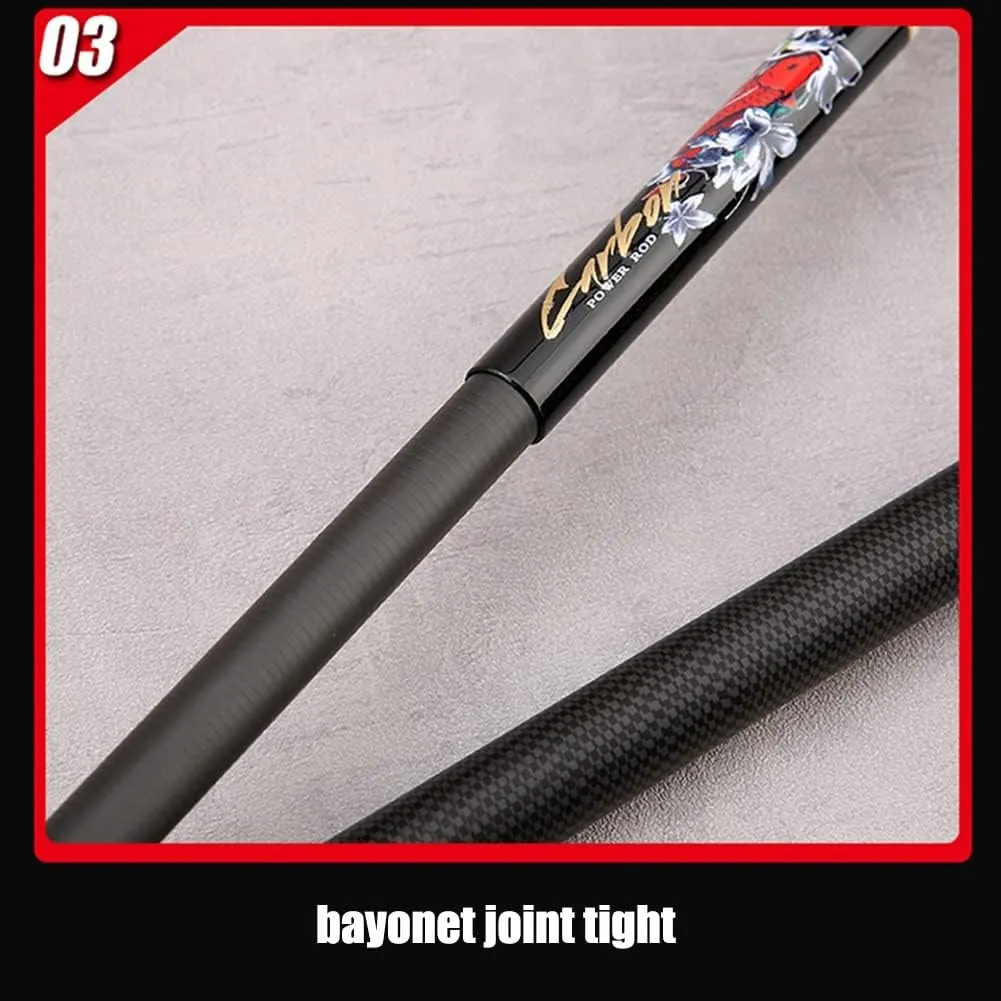 Carbon Fishing Rod Telescopic Carp Rods Super Hard Ultralight Hand Pole 6H 19 Tone 2.7m 3.6m 3.9m 4.5m 4.8m 5.4m 6.3m 7.2m Rivers Lakes Reservoirs Streams