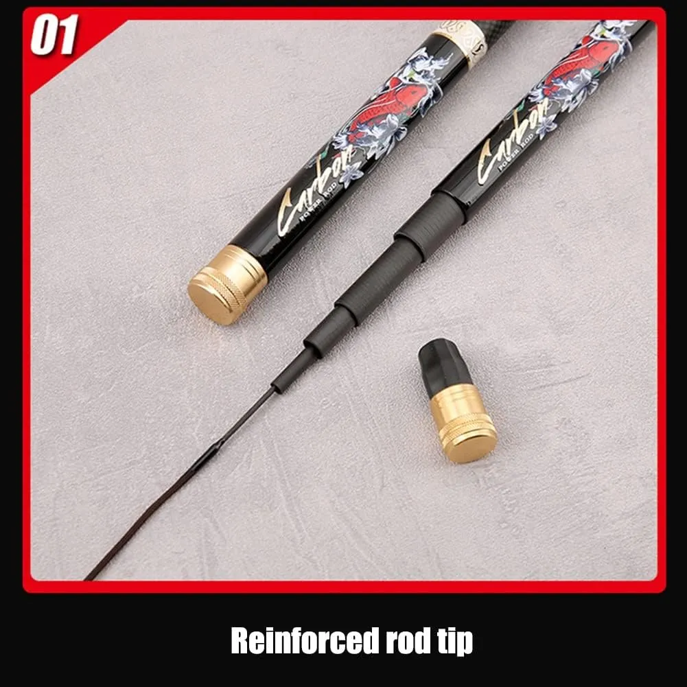 Carbon Fishing Rod Telescopic Carp Rods Super Hard Ultralight Hand Pole 6H 19 Tone 2.7m 3.6m 3.9m 4.5m 4.8m 5.4m 6.3m 7.2m Rivers Lakes Reservoirs Streams
