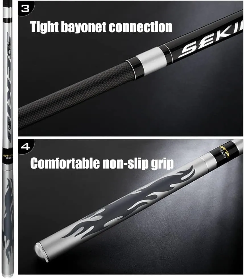 Carbon Fishing Rod Telescopic Carp Rods Super Hard Ultralight Long Section Hand Pole 28 Tone 2.7m 3.6m 3.9m 4.5m 4.8m 5.4m 5.7m 6.3m 7.2m Rivers Lakes Reservoirs Streams