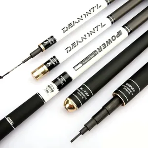 Carbon Hard Telescopic Fishing Rod, Portable Without Rings Fresh Water Fishing Pole for Travel, Trout, Bass, Inshore Stream Fishing Tool,7.2m (5.4m)