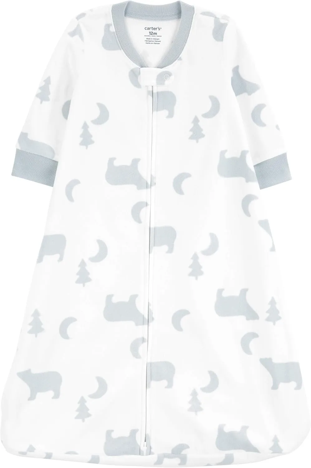 Carter's Unisex Baby Sleep Bag, (White/Blue Woodland, 6-9 Months)