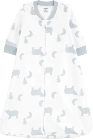 Carter's Unisex Baby Sleep Bag, (White/Blue Woodland, 6-9 Months)