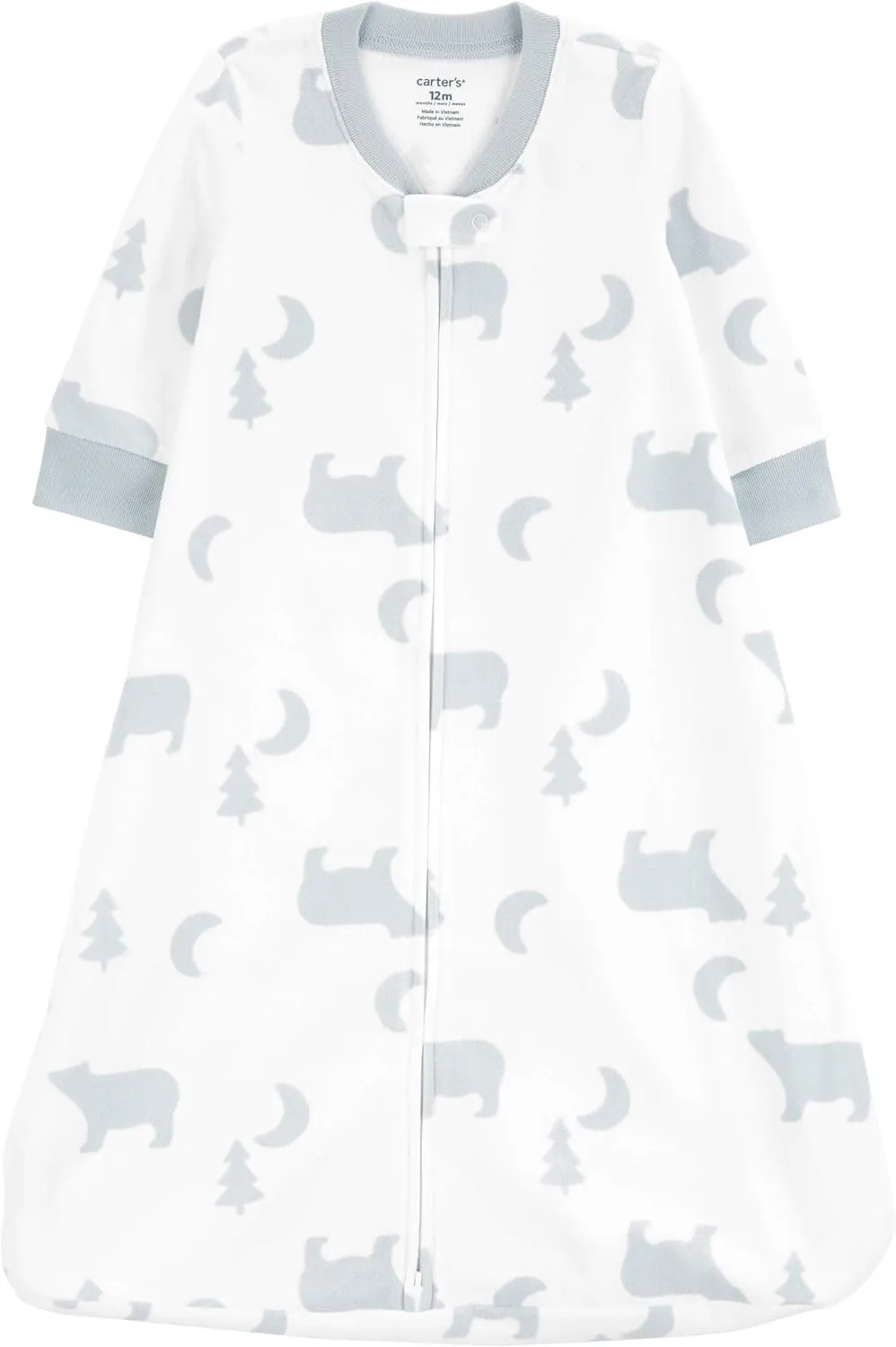 Carter's Unisex Baby Sleep Bag, (White/Blue Woodland, 6-9 Months)
