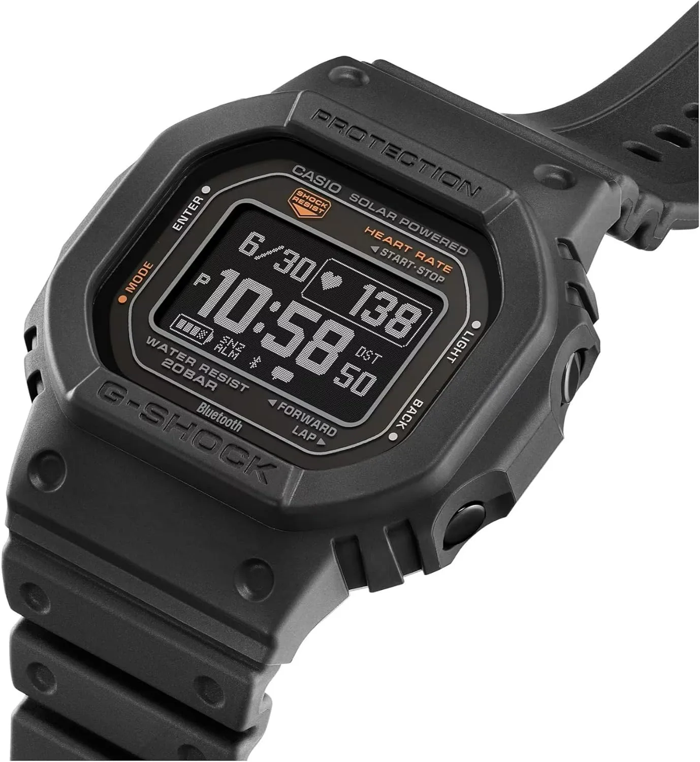 Casio Men's G-Shock Move DW-H5600 Series, Multisport (Run, Walking, Gym Workout), Heart Rate Watch