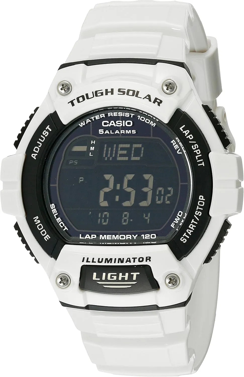 Casio Men's W-S220C-7BVCF Digital Display Quartz White Watch