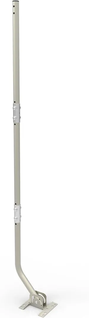 CeKay Outdoor Antenna/Weather Station Adjustable Mounting Pole with Extension Universal Mount Brackets - Easy Installation, Solid Structure, Weather Proof (1" Diameter, 49 1/2" Arm Length)
