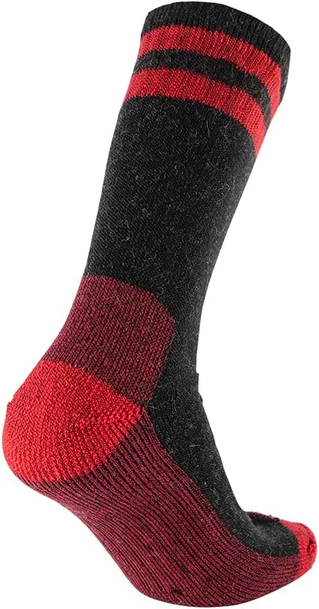 Cerebro Merino Wool Socks for Men, Cushioned Mid-calf Socks Moisture Wicking Men's Hiking Socks for Home, Trekking, Outdoors