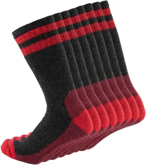 Cerebro Merino Wool Socks for Men, Cushioned Mid-calf Socks Moisture Wicking Men's Hiking Socks for Home, Trekking, Outdoors