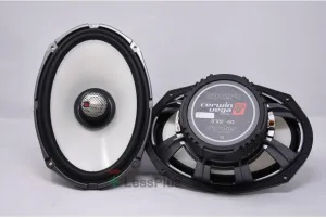 CERWIN Vega SM69F4 6″ X 9″ 4Ω 450W Max / 100W RMS 2-Way Coaxial Speaker w/Flush Mount 1″ Titanium Dome Tweeter (Pair), Black