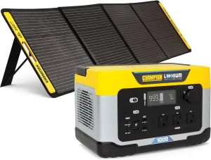 Champion Power Equipment 998-Wh Portable Solar Power Station and 200-Watt Solar Panel