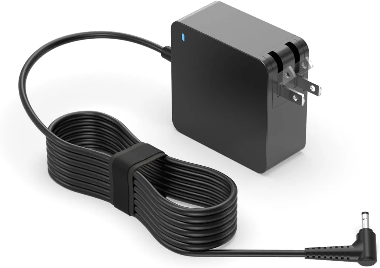 Charger for Lenovo Laptop - Ideapad 3 1 S340 S145 330 320 310, Flex 5, V14 V15 V17, (UL Safety Certified)- Upgraded Version, Foldable Plug, Lengthened Power Cable, Charging Light, 65W 45W