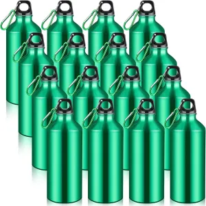 CHENGU 16 Pack Aluminum Water Bottles 20 Oz Blank Reusable Water Bottles Lightweight Aluminum Gym Travel Bottle Leak Proof Team Customized Bottles for Bike Bicycle Camping
