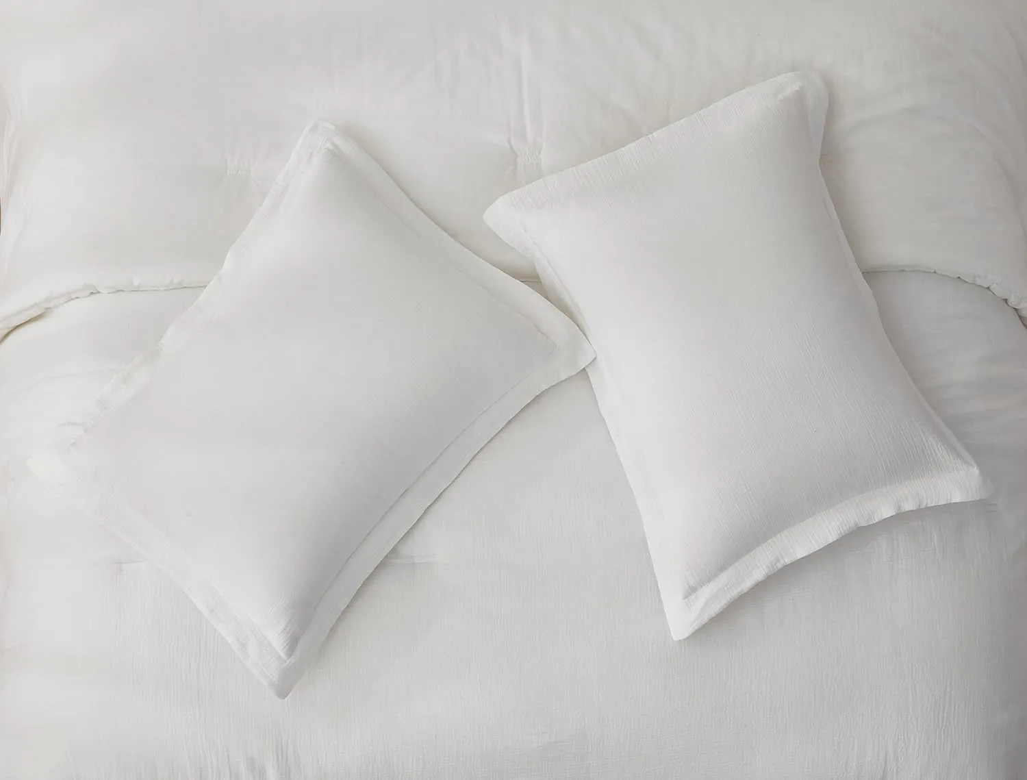 Chezmoi Collection Breeze 3-Piece 100% Cotton Muslin Queen Comforter Set, White Soft Washed Cotton Gauze Comforter, Lightweight Breathable Reversible 240GSM Fill Summer Bedding