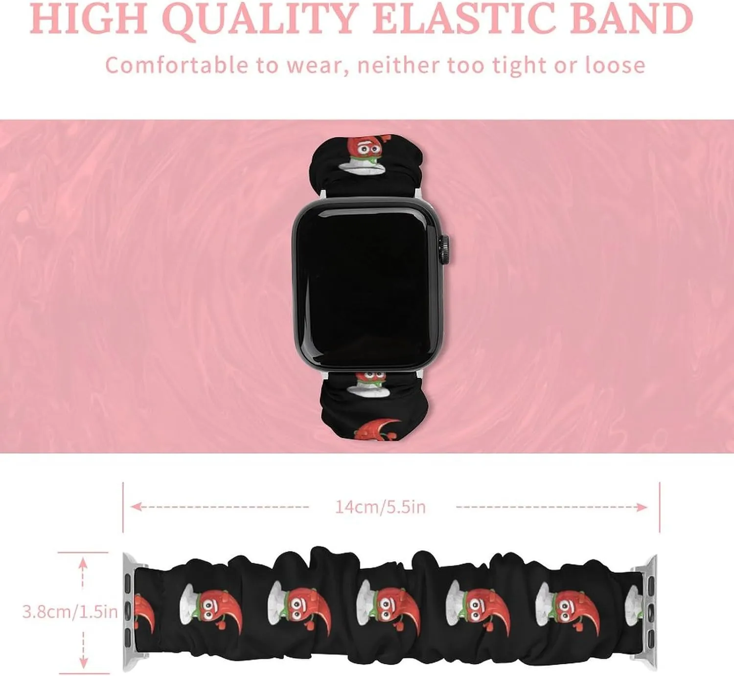 Chili Pepper Chefs Hat Fashion Watch Strap Scrunchies Wristbands Compatible With IWatch Series