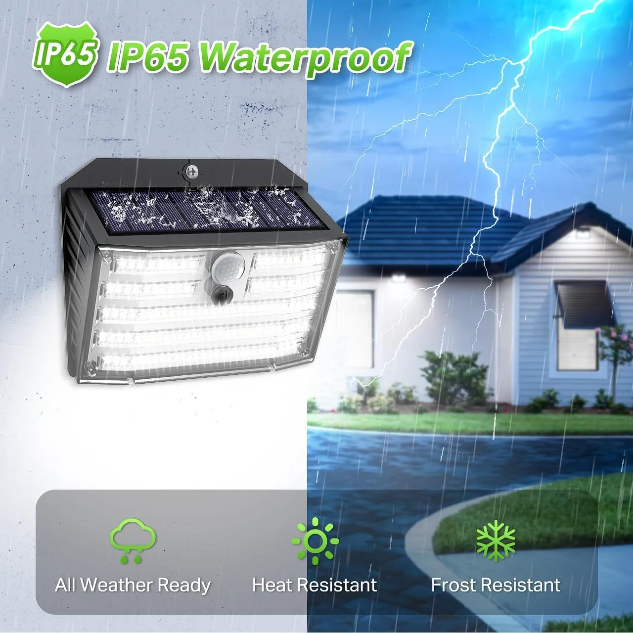 CLAONER Solar Lights Outdoor [𝟖 𝐏𝐚𝐜𝐤/126 LED], Wireless Motion Sensor Lights, IP65 Waterproof Security Lights 3 Modes, 270° Lighting Angle, Ultra-Bright Wall Lights for Deck Patio Fence Garage