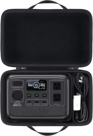 co2CREA Hard Travel Case Compatible with BLUETTI Portable Power Station AC2A, 204Wh LiFePO4 Battery Solar Generator (Case Only)