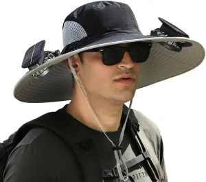 Colitt Fishing Hat, Colitt - Fishing Hat with Built in Fan, Outdoor Wide Sun Hat with Solar Fan, Fan Hat-Solar & USB Charging