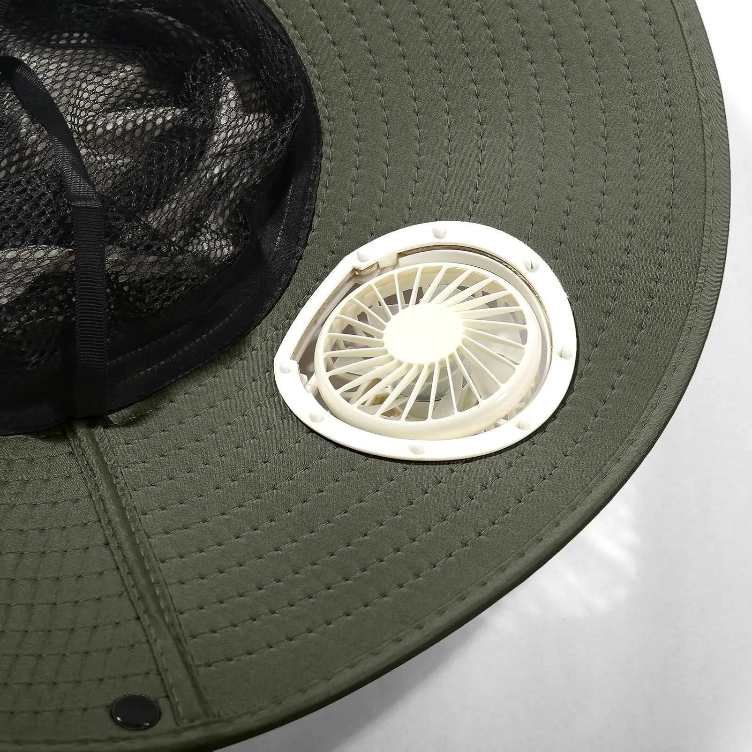 Colitt Fishing Hat, Wide Brim Solar Fan Hat Outdoor Fishing, Mens Unisex Quick-Dry Sun Hats with Solar Powered Fans