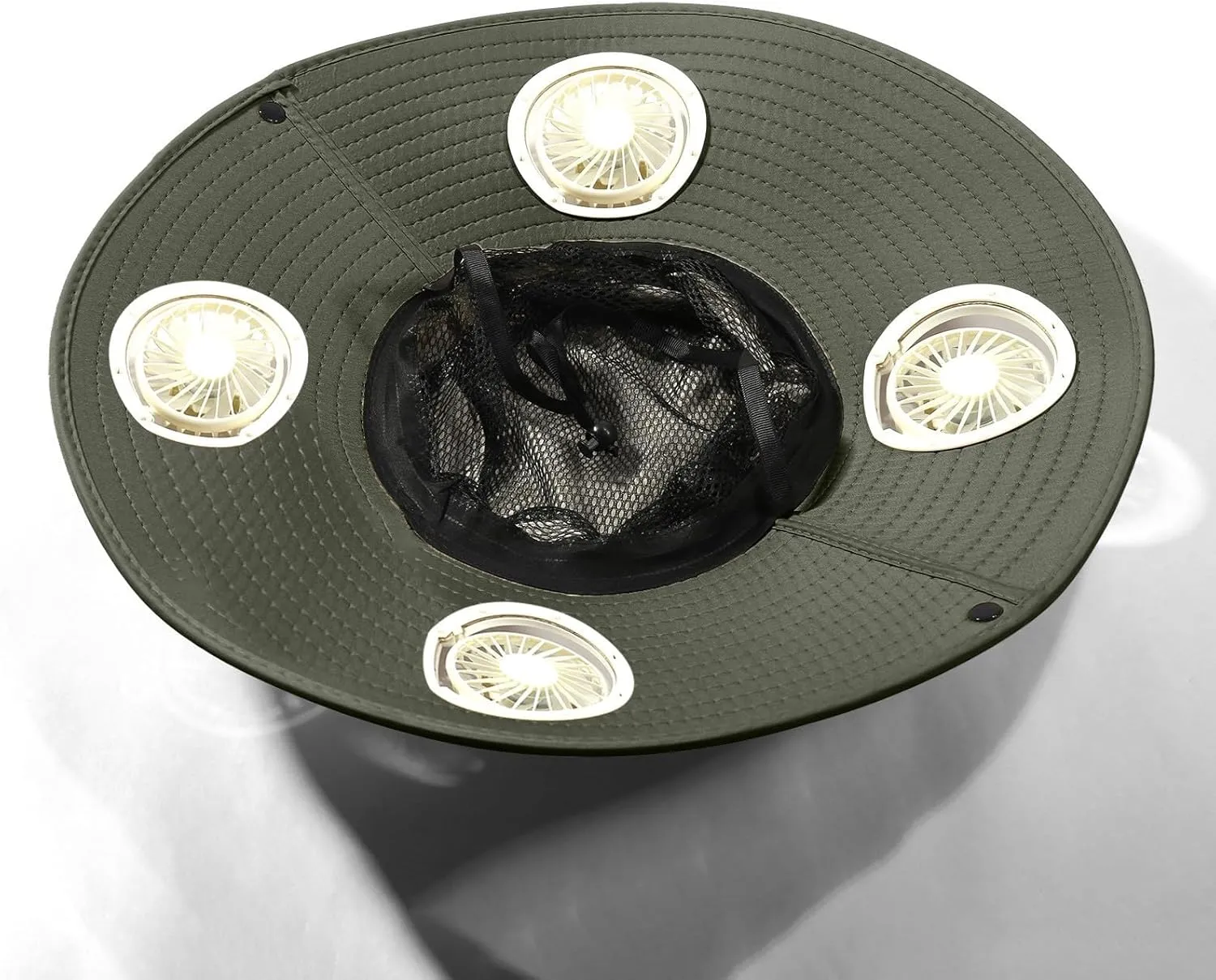 Colitt Fishing Hat, Wide Brim Solar Fan Hat Outdoor Fishing, Mens Unisex Quick-Dry Sun Hats with Solar Powered Fans