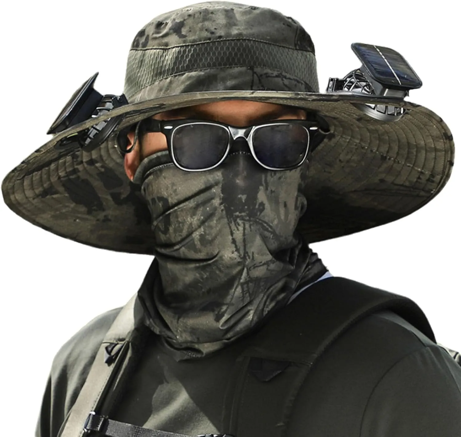 Colitt - Fishing Hat with Built in Fan,2025 New Outdoor Fishing for Man Woman, Hat-Solar USB Charging with 2 Fans