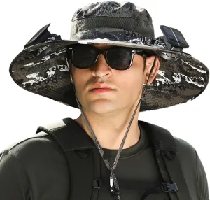 Colitt - Fishing Hat with Built in Fan,2025 New Outdoor Fishing for Man Woman, Hat-Solar USB Charging with 2 Fans
