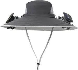Colitt Fishing Hat with Fans, 2025 New Ultralight Solar Fan Sun Hat, Wide Brim Solar Fan Hat Outdoor Fishing UPF 50 
