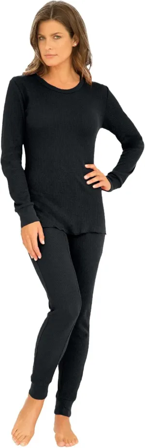 Comfort Choice Plus Size Thermal Crewneck Long-Sleeve Top