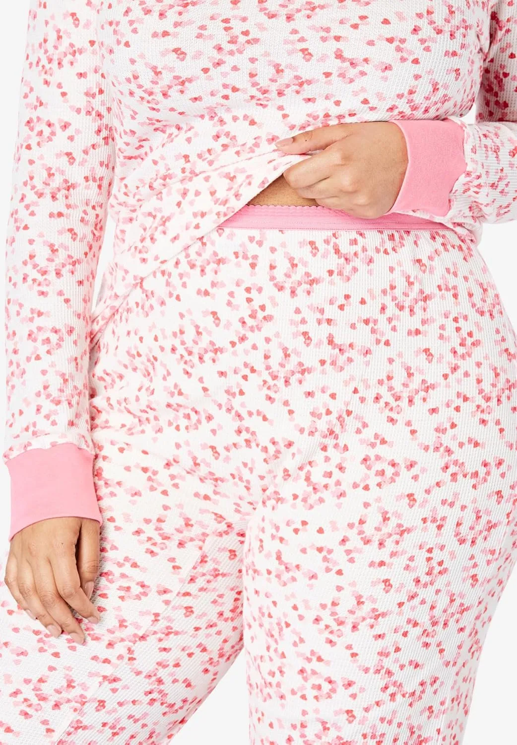 Comfort Choice Plus Size Thermal Crewneck Long-Sleeve Top
