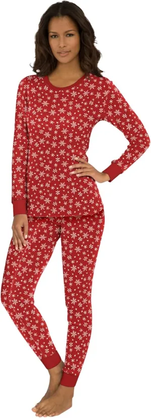 Comfort Choice Plus Size Thermal Crewneck Long-Sleeve Top