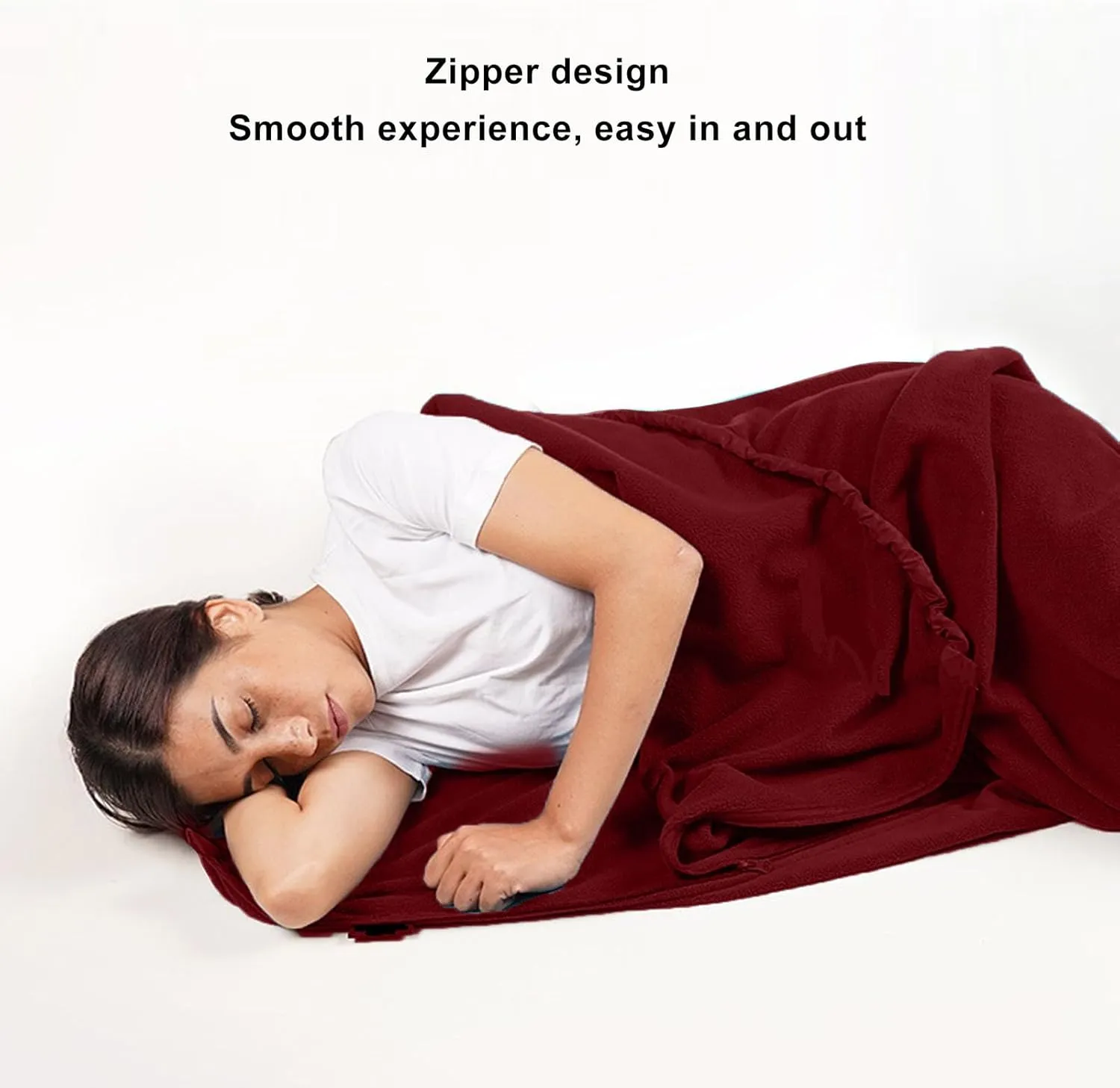Comfortable Sleeping Bag Blanket, Ultra Thick Travel Blanket, Soft Outdoor Liner for Hiking, Camping, Backpacking, and Travel – Machine Washable and Lightweight