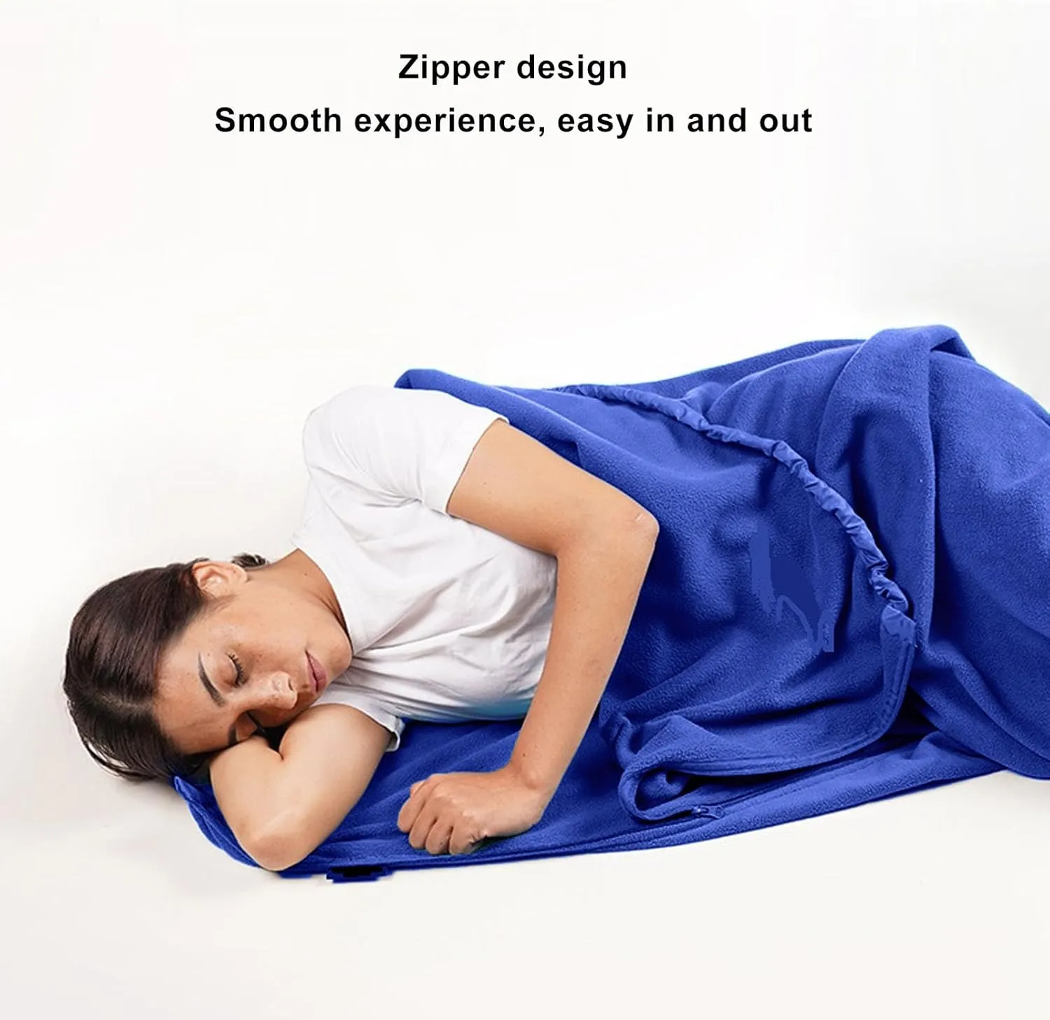 Comfortable Sleeping Bag Blanket, Ultra Thick Travel Blanket, Soft Outdoor Liner for Hiking, Camping, Backpacking, and Travel – Machine Washable and Lightweight