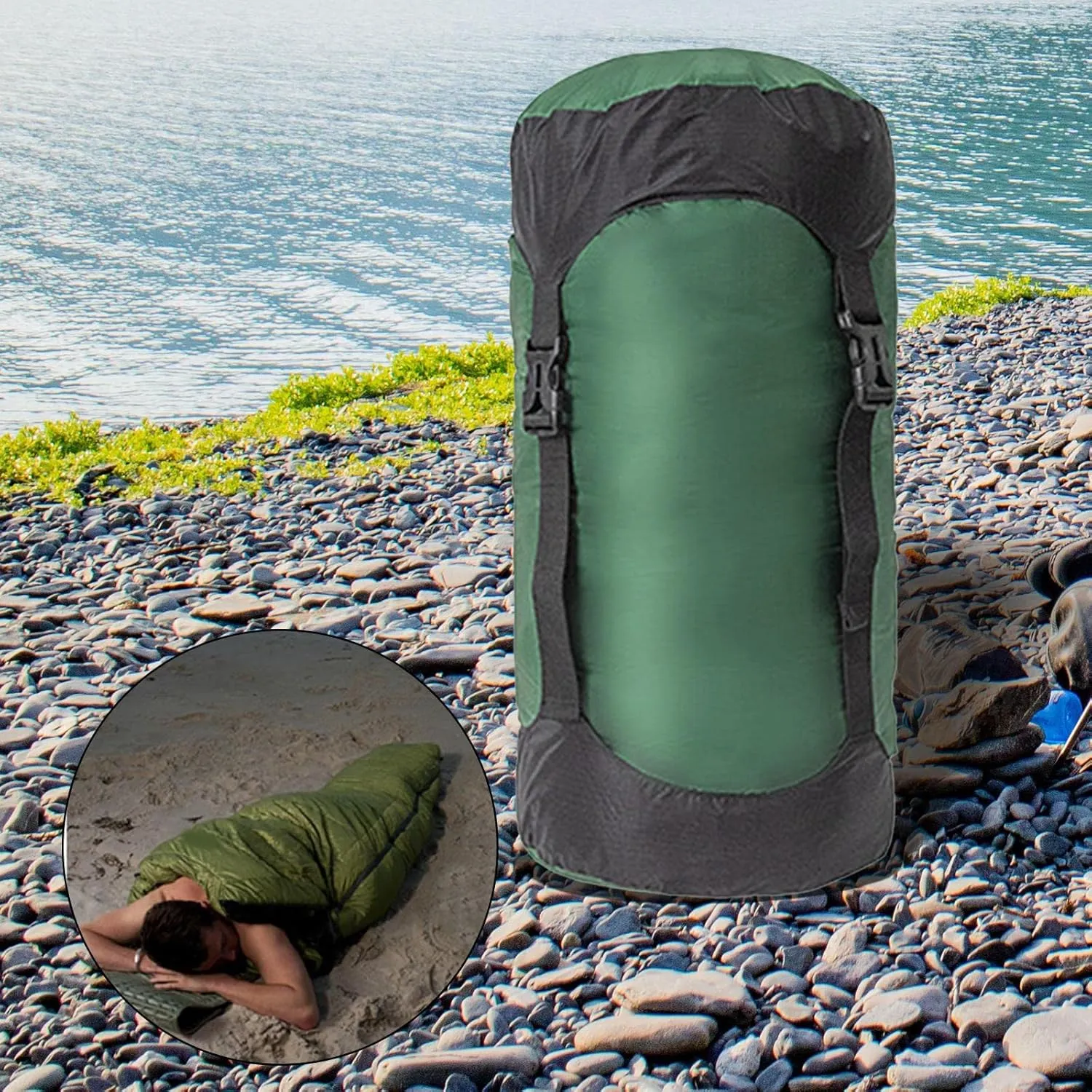 Compact Compression Sack for Sleeping Bag Storage