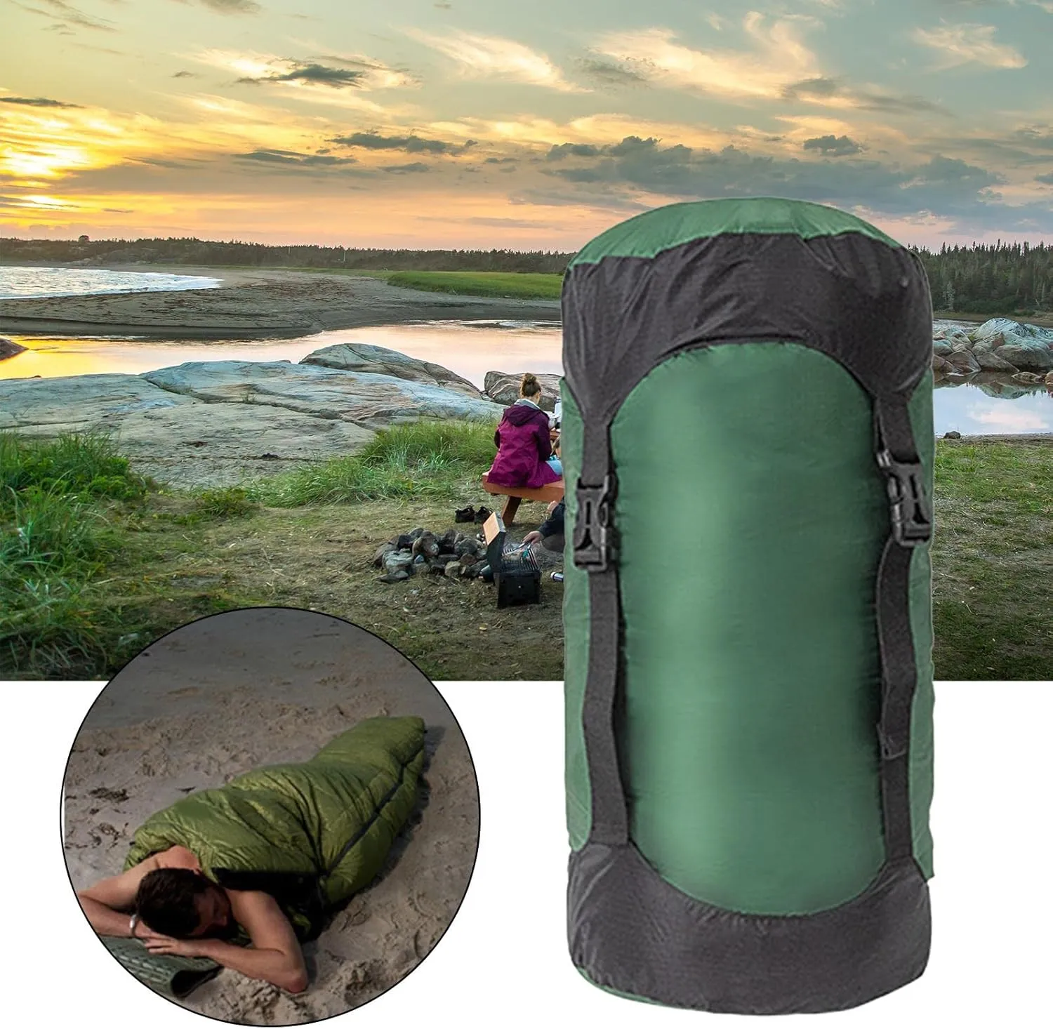 Compact Compression Sack for Sleeping Bag Storage