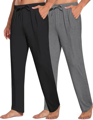 COOFANDY Men's Open Bottom Sweatpants Casual Yoga Pants Lightweight Jogger Lounge Pants with Pockets